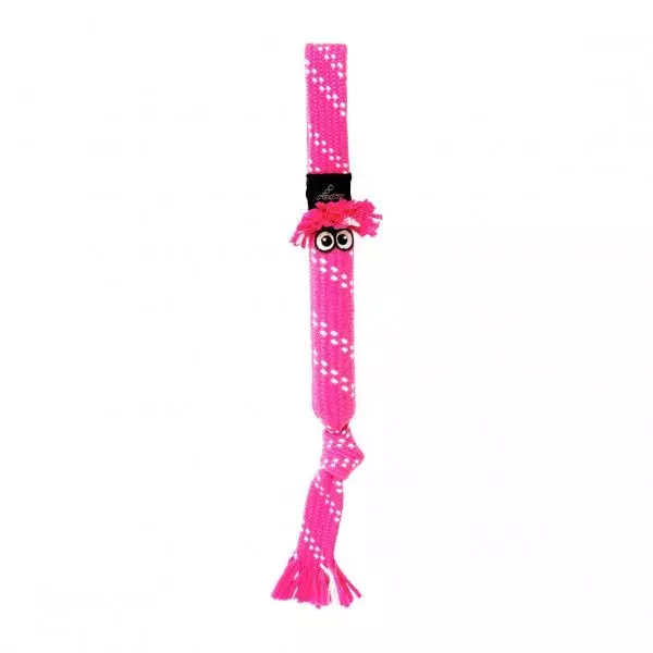 Игрушка для собак веревочная шуршащая Rogz Scrubz Rope Toy Tug Toy SM малая, розовый SC01K