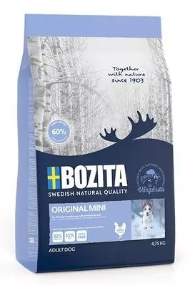 Сухой корм для взрослых собак мелких пород Bozita с нормальным уровнем активности 4,75 кг