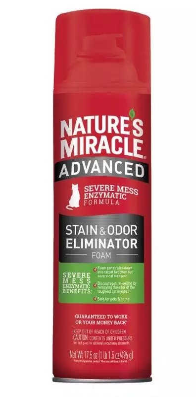 Аэрозоль-уничтожитель пятен и запахов с усиленной формулой для кошек Nature's Miracle Stain&Odor