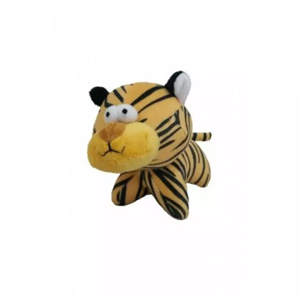 Плюшевая игрушка для собак Papillon "Глазастый тигр" с пищалкой, 12см