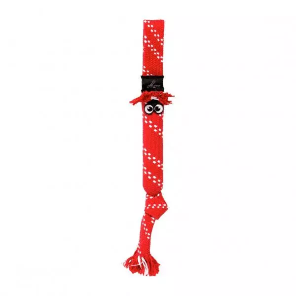 Игрушка для собак веревочная шуршащая Rogz Scrubz Rope Toy Tug Toy SM, большая, красный SC05C