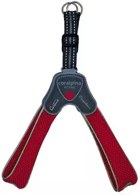 Мягкая шлейка для собак Cortina Harness CINQUETORRI RED "Супер Комфорт" красный (обхват груди 30-40 см/4-5 кг)