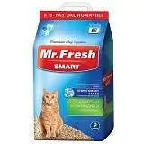 Комкующийся наполнитель для короткошерстных кошек Mr. Fresh Smart древесный 9 л