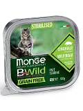 Консервы для кошек Monge Cat Bwild Graifree из кабана с овощами 100 г (упаковка замята)