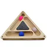 Игровой комплекс для кошек GoSi Треугольник с шариками c когтеточкой из ковра