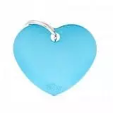 Адресник для животных My Family Basic Big Heart Aluminum Light Blue цветной