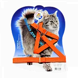 Комплект для кошек Зооник стропа на блистере (шлейка + поводок прост) 14мм