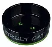 Миска керамическая для кошек Трикси 24659 Street Cat 0,3 л/12 см