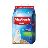 Комкующийся наполнитель для длинношерстных кошек Mr. Fresh Smart древесный 18 л  (дефект 3-5 см: потери веса нет)