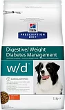 Хилс Диета W/D 12кг д/лечения диабета+ЖКТ+ контроль веса д/собак (срок 31.07.22)