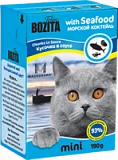 Консервы для кошек Бозита мини Кусочки в соусе морской коктейль 190 г