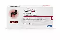 Таблетки для собак 21-80 кг с сердечной недостаточностью Elanco Фортекор®, 20 мг, 14 таблеток