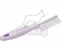 Расческа для собак Каскад №5 пластик Косточка-лапки средний зуб