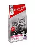 Сухой корм для котят с чувствительным пищеварением Проплан Деликат индейка 1,5кг+ 400 г