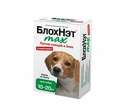Капли инсектоакарицидные для собак 10-20 кг от блох, клещей и комаров БлохНэт Max 2 мл (срок 10.22)