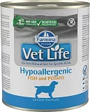 Лечебный корм для собак при пищевой аллергии Фармина Вет Лайф Дог рыба/картофель 300г (дефект упаковки)