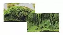 Фон двусторонний для аквариума Prime PR-002194 Коряги с растениями/растительные холмы 50*100см