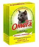 Витаминизированное лакомство для кошек Омега Протеин+L-карнитин 90 тб.
