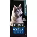 Сухой корм для взрослых собак средних и крупных пород Чибау Сенситив, с рыбой 12 кг