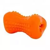 Игрушка для собак Rogz Кость из резины с массажными насечкми YUMZ TREAT TOY LARGE, большая, оранжевый