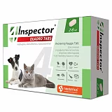 Таблетки для кошек и собак 2-8 кг против паразитов Inspector Quadro Tabs (дефект: подтеки на упаковке)